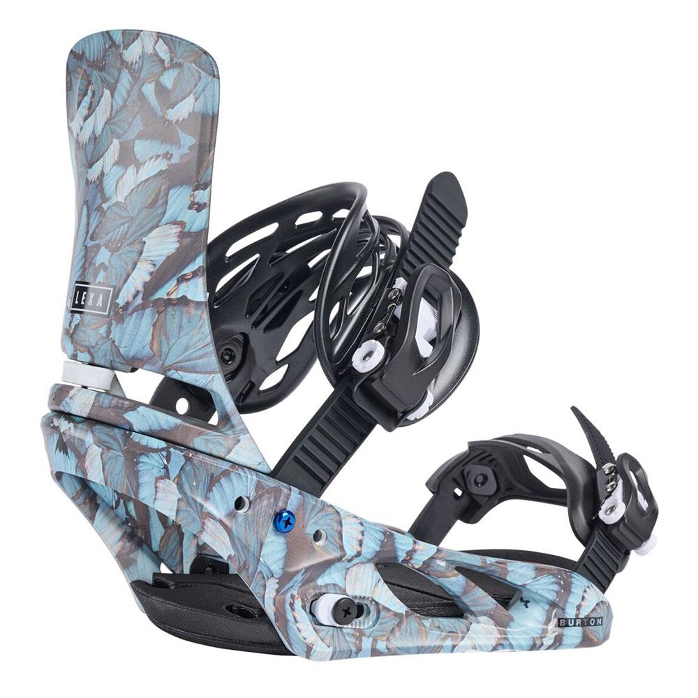 Burton Lexa Re:Flex Women Snowboard Bindings Blue Butterflies 2025