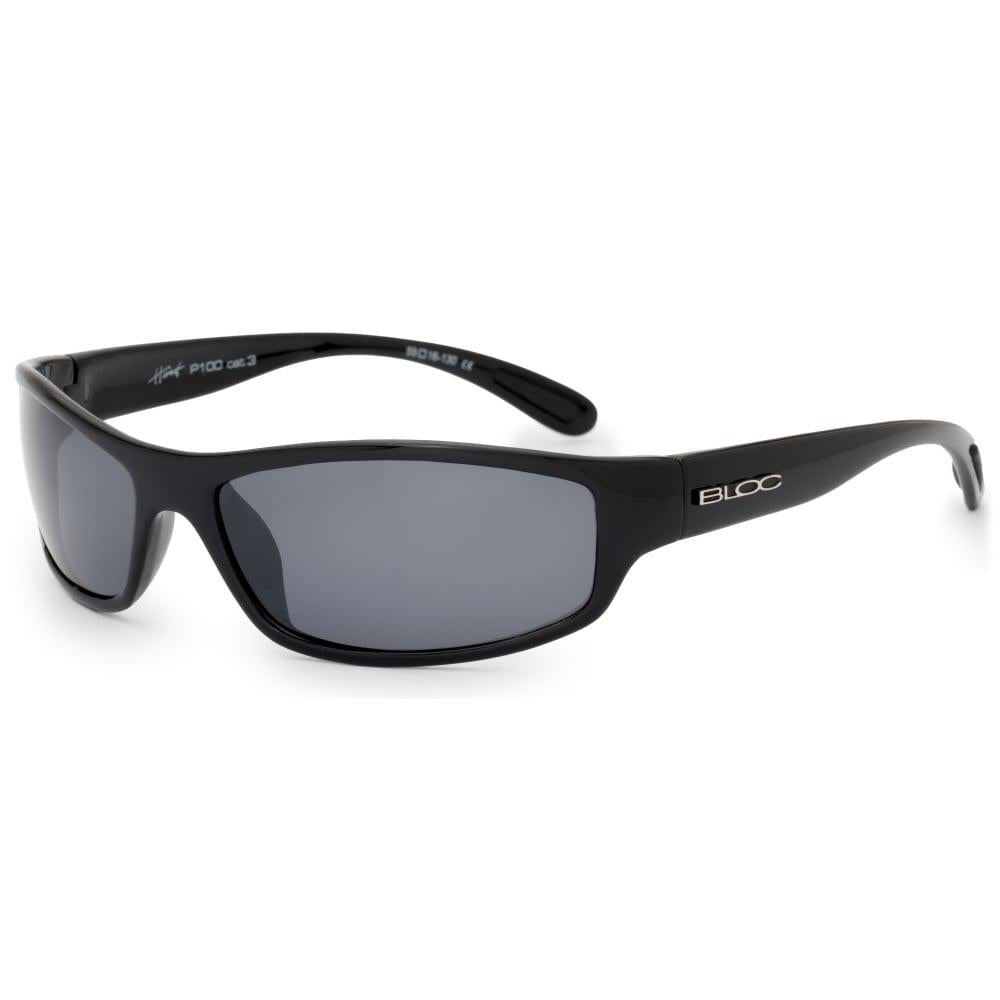 Bloc Hornet Sunglasses Shiny Black - Polarized Grey Lens