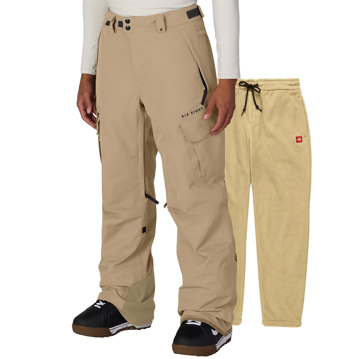 686 Mens Smarty 3-In-1 Cargo Pants Khaki
