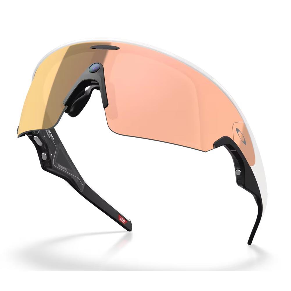 Oakley Meta Vanguard AI Sunglasses White - Prizm Rose Gold Lenses