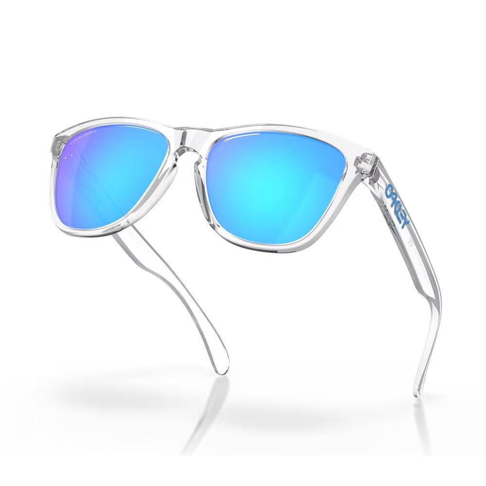 Oakley Frogskins Sunglasses Crystal Clear - Prizm Sapphire Iridium Lens