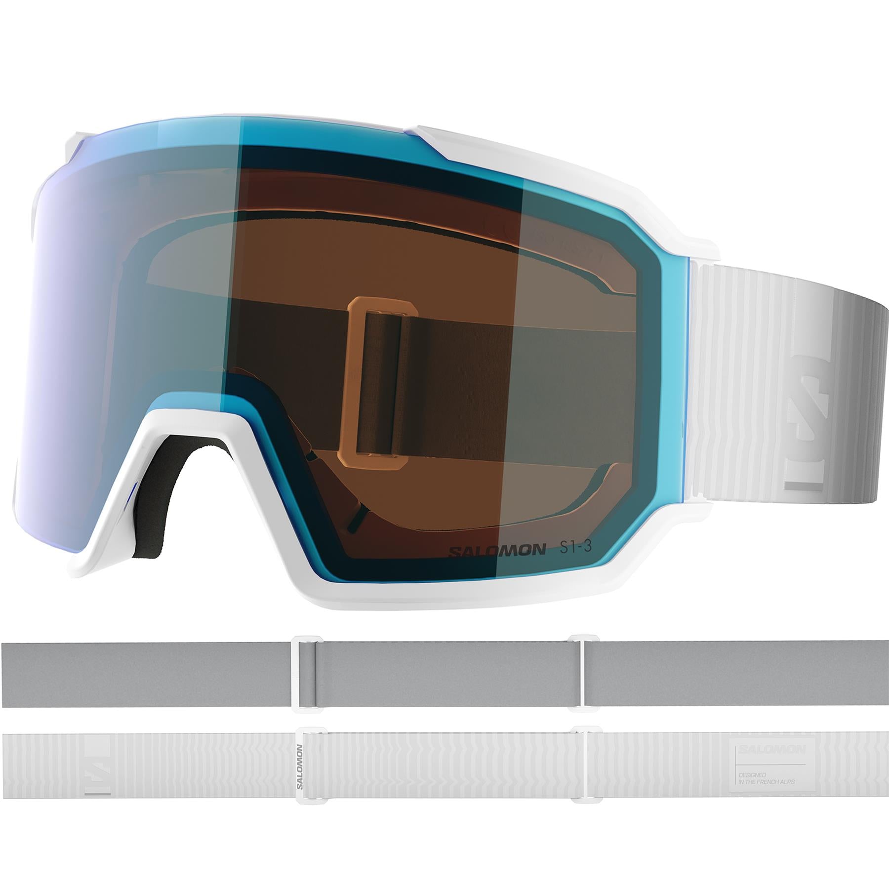 Salomon S/View 3 Photo Goggles White - Photo Blue Lens
