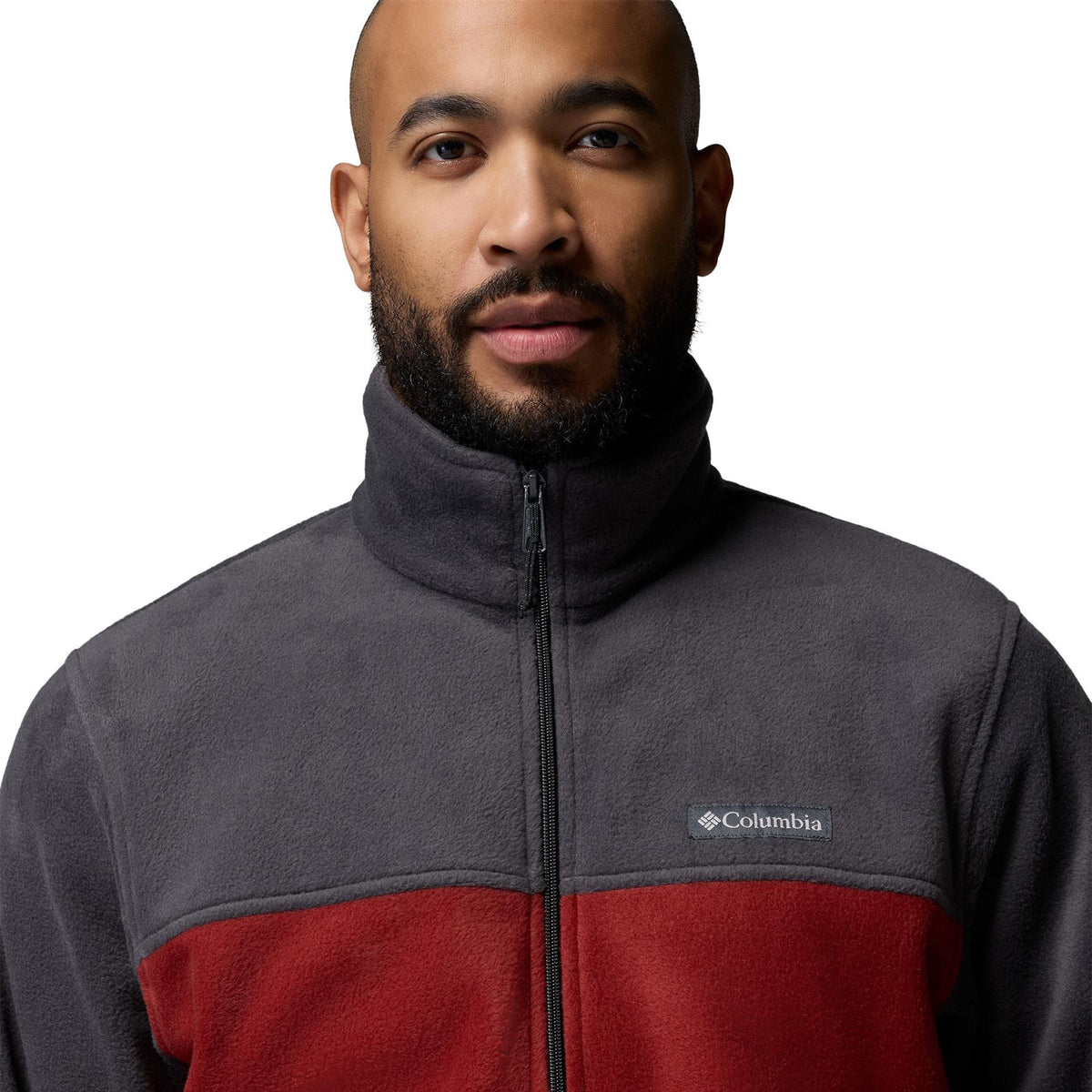 Columbia Steens Mountain Full Zip 2.0 Mens Fleece Shark / Red Oxide