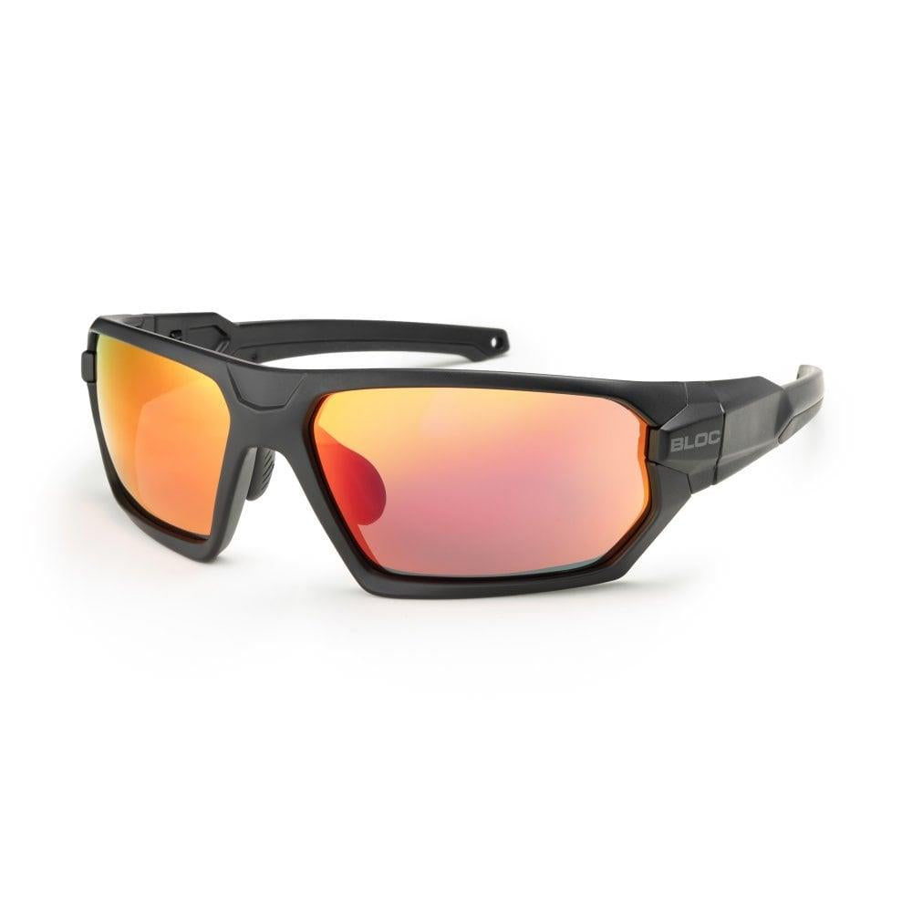 Bloc Twenty Five Sunglasses Matt Black - Red Mirror Lens