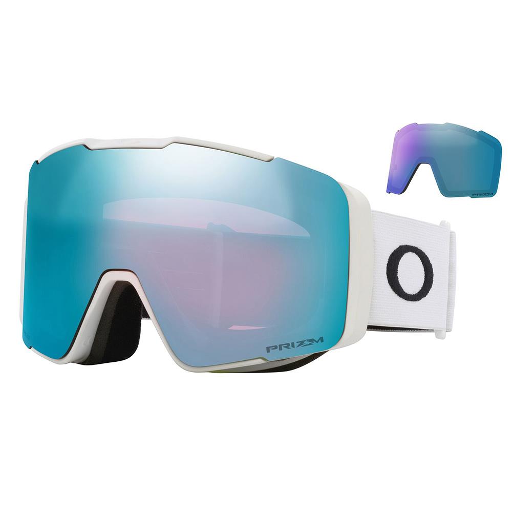 Oakley Line Miner Pro M Goggles Matte White - Prizm Sapphire + Prizm Iced Lens
