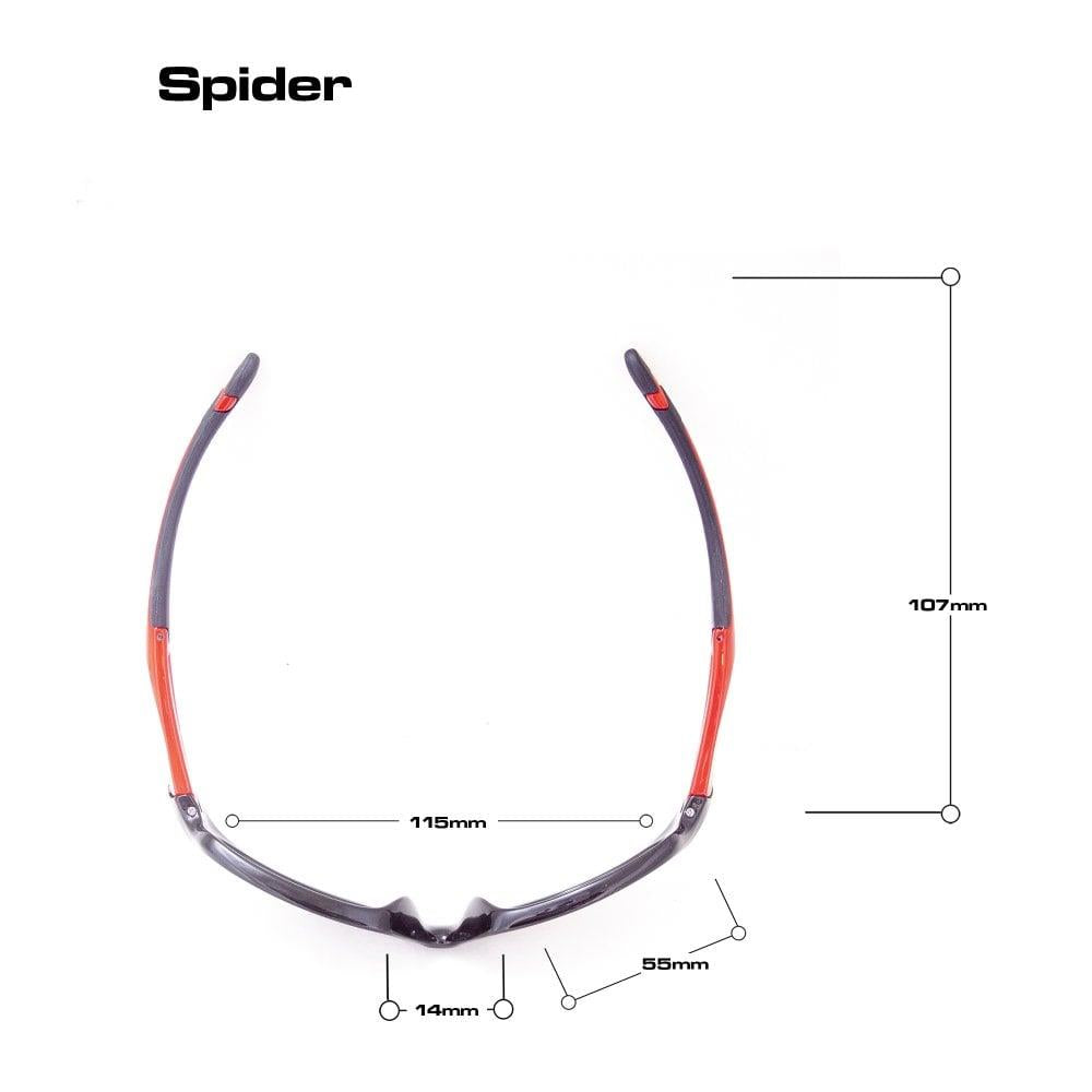 Bloc Spider Junior Sunglasses Shiny Red - Red Mirror Lens