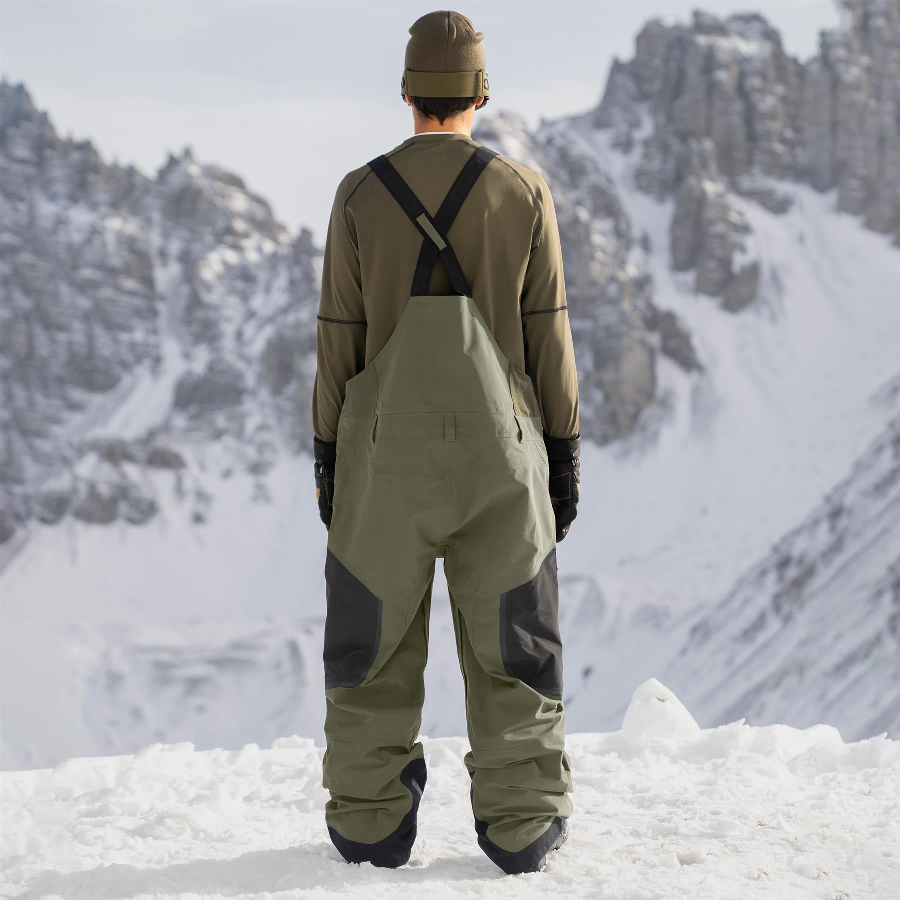 Armada Emmons 3L Mens Bib Pants Olive/Black