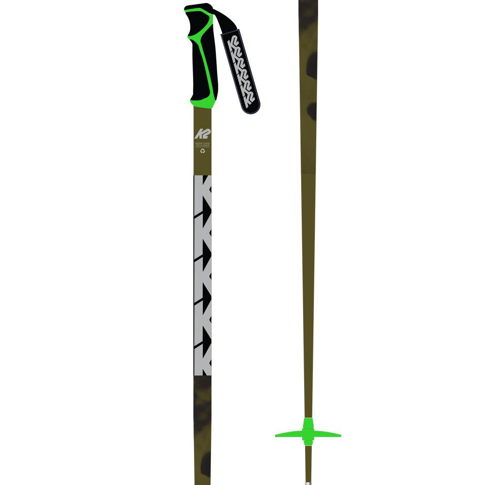 K2 Freeride 18 Ski Poles Green
