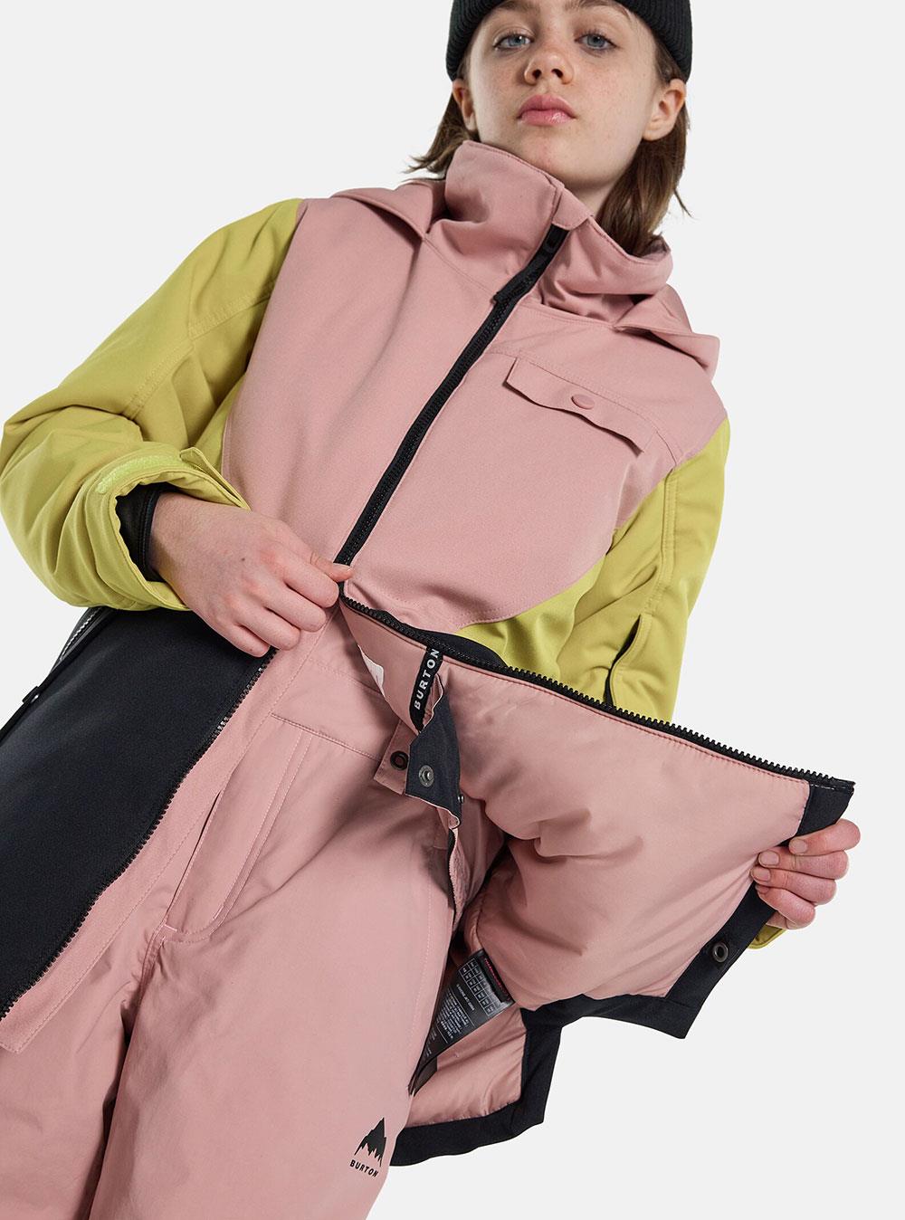 Burton Girls Khione 2L Jacket Powder Blush/Sulfur/True Black