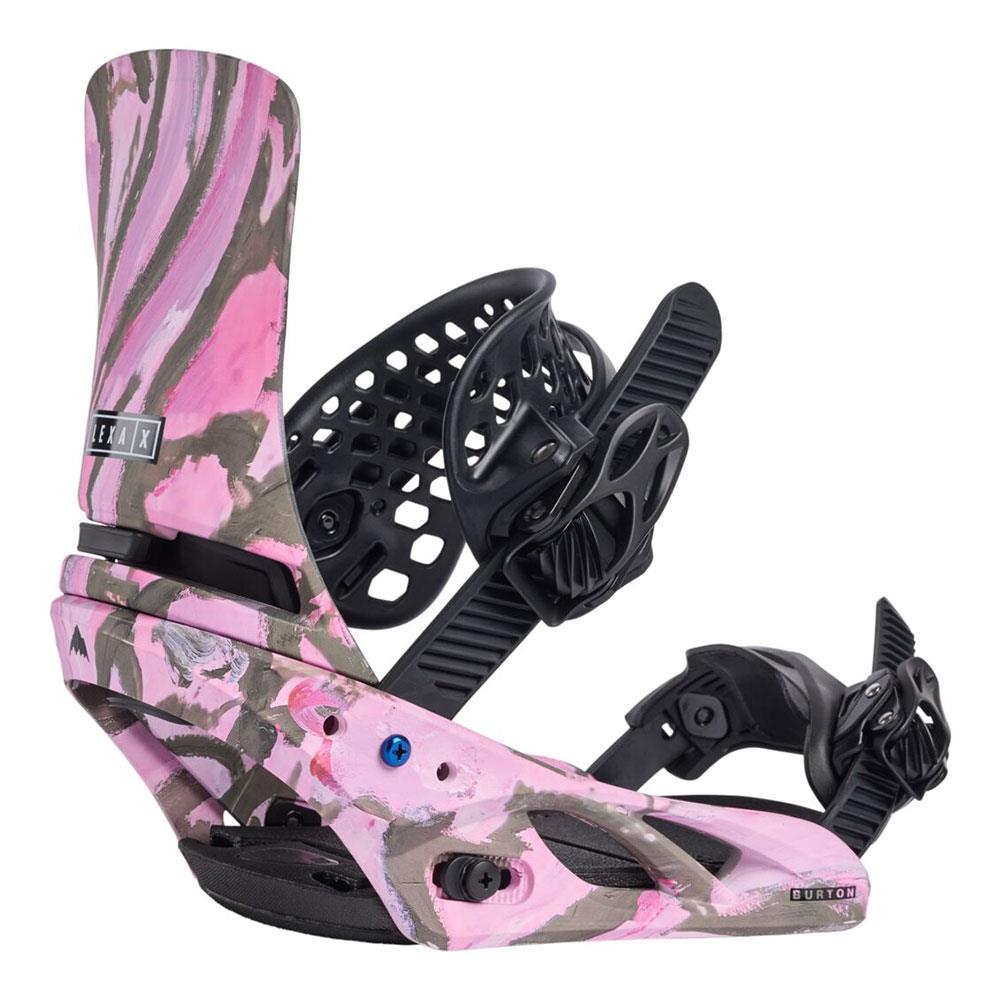 Burton Lexa X Re:Flex Womens Snowboard Bindings Gray/Pink 2025