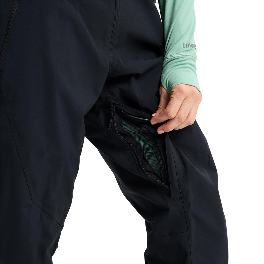 Burton Reserve 2L Womens Stretch Slim Bib Pants True Black