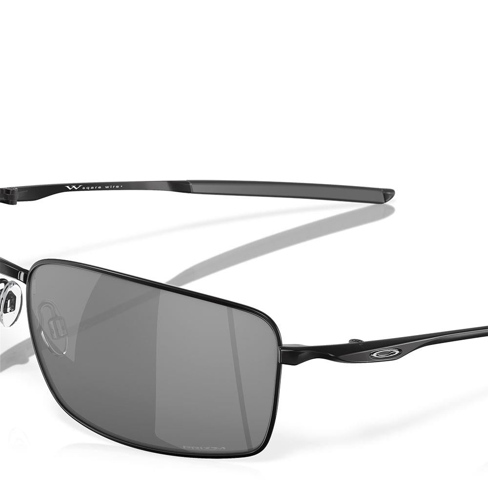 Oakley Square Wire Sunglasses Polished Black - Prizm Black Lens