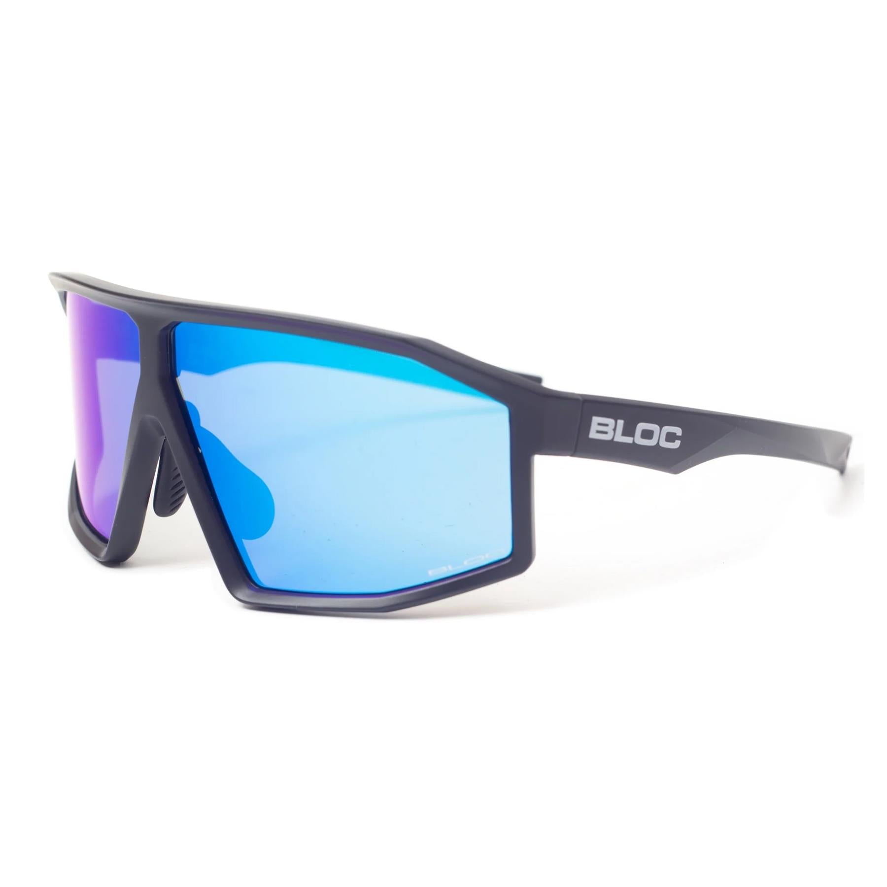 Bloc Blade 2 Sunglasses Matt Black - Blue Revo Lens