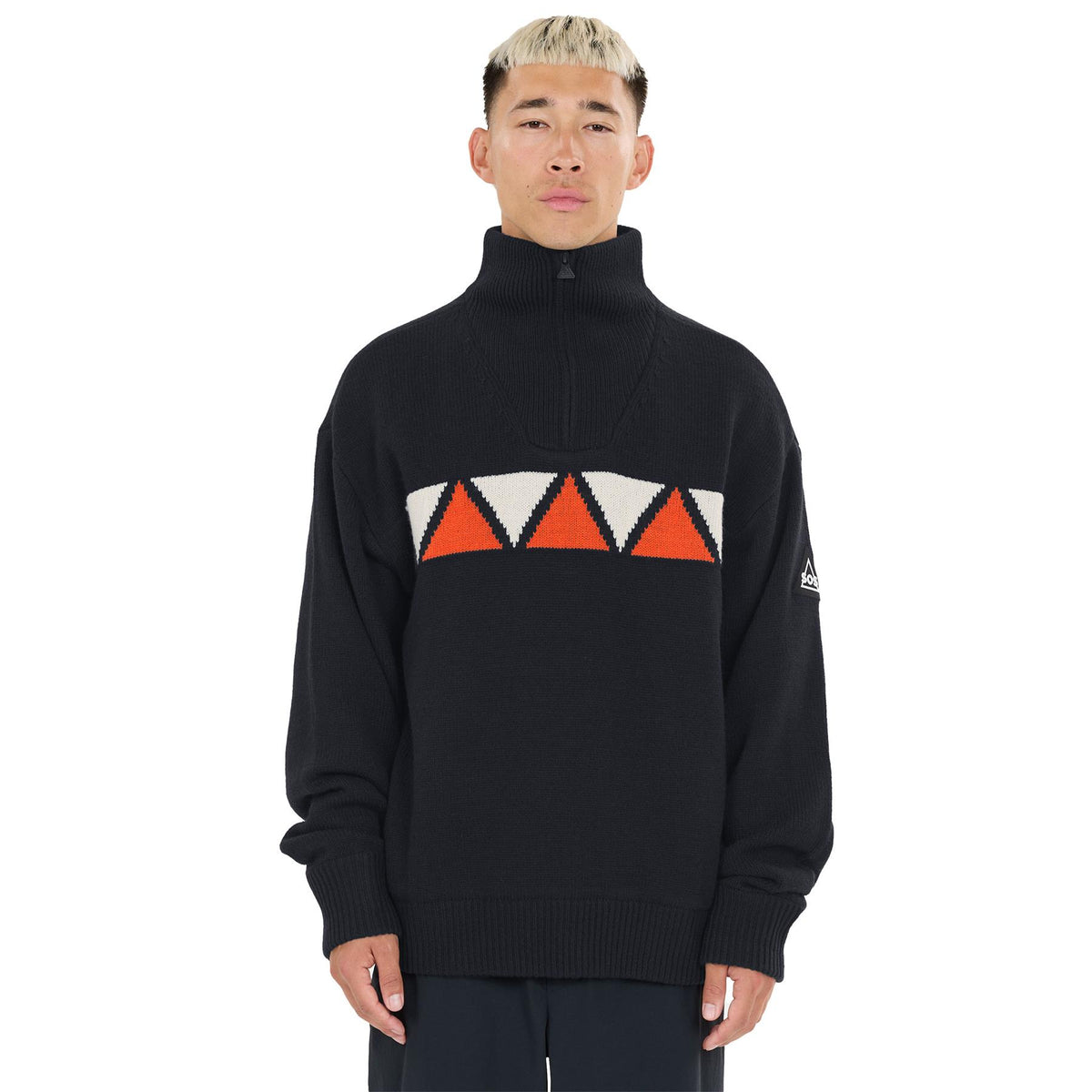 SOS Aboda Mens Windstopper Knit Jumper Dark Navy