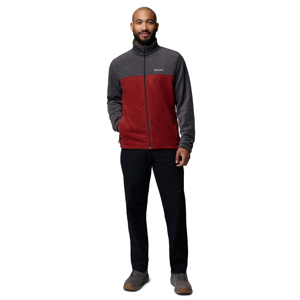 Columbia Steens Mountain Full Zip 2.0 Mens Fleece Shark / Red Oxide