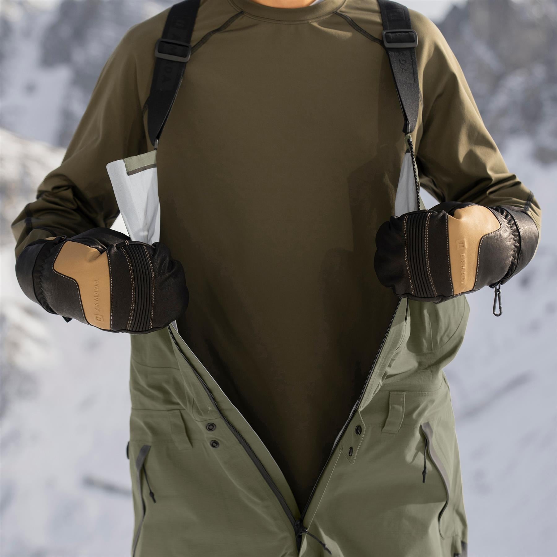 Armada Emmons 3L Mens Bib Pants Olive/Black