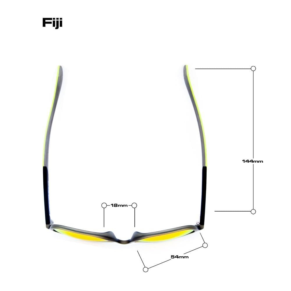 Bloc Fiji Sunglasses Blue/Orange - Red Mirror Lens