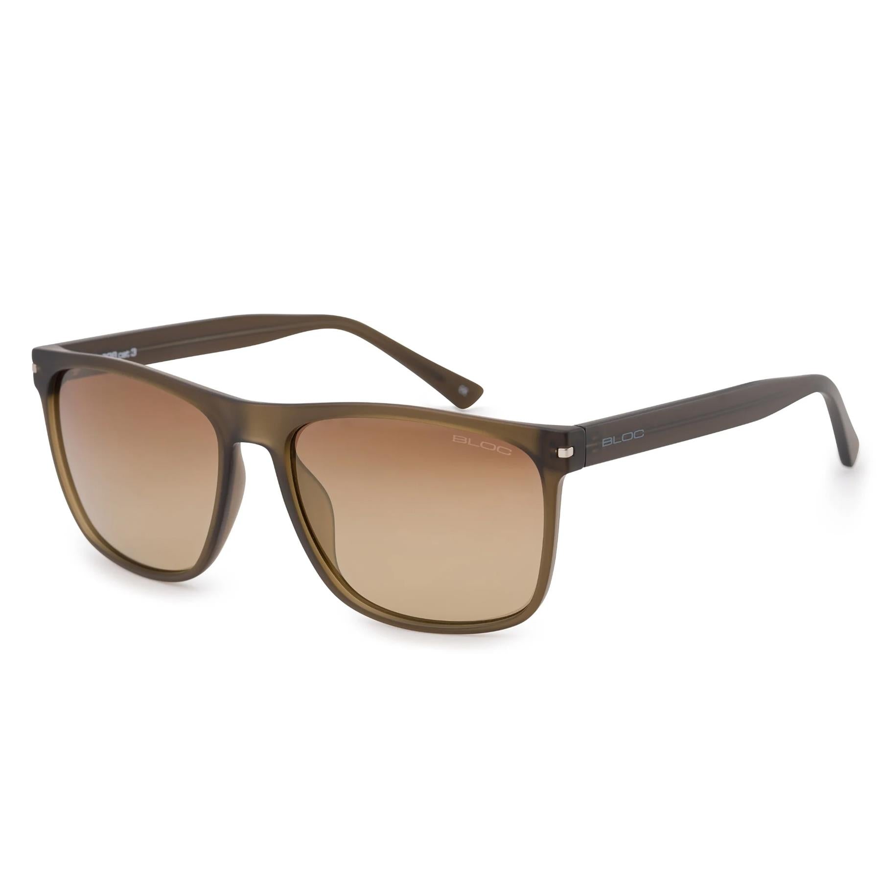 Bloc Luca Sunglasses Crystal Brown - Gold Mirror Lens