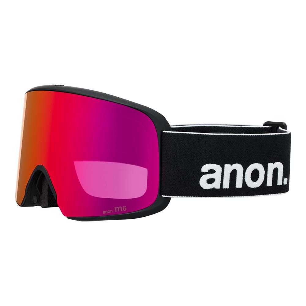 Anon M6 MFI Goggles Black - Perceive Sunny Red + Cloudy Burst Lens + Face Mask