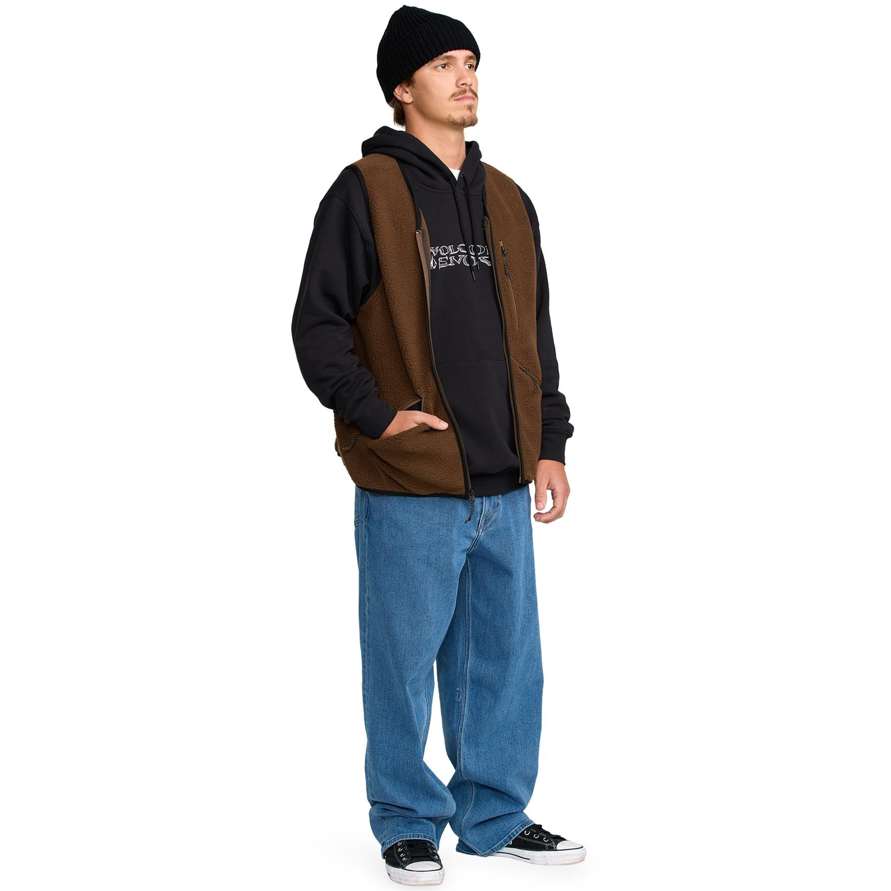 Volcom Mens Snowdrift Vest Brown