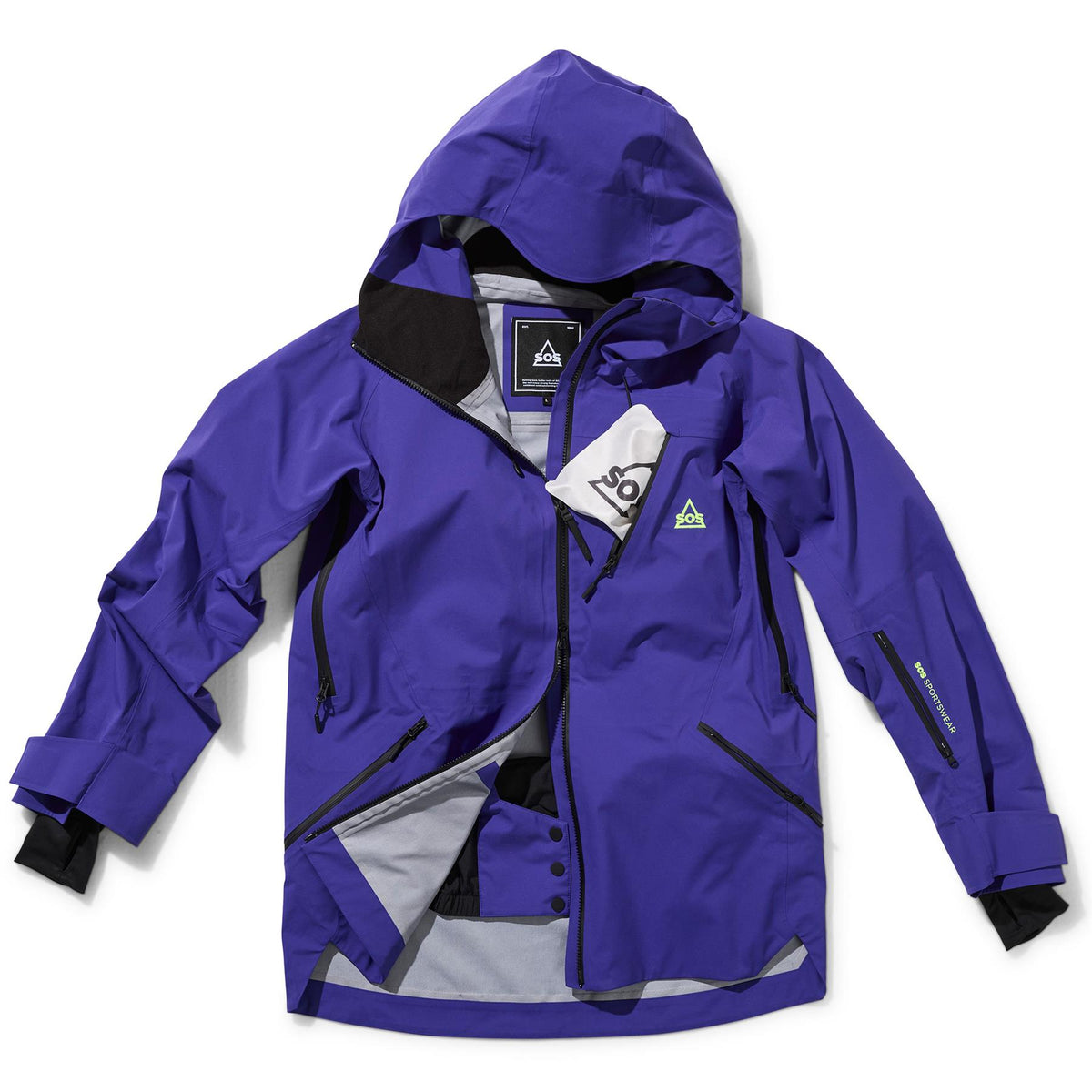 SOS Unbound Mens Stretch Shell Jacket Deep Blue