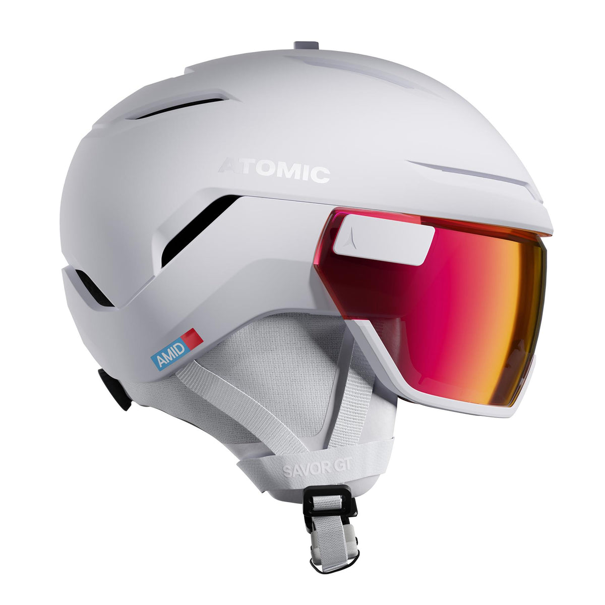 Atomic Savor GT AMID Visor Photo Ski + Snowboard Helmet White Heather