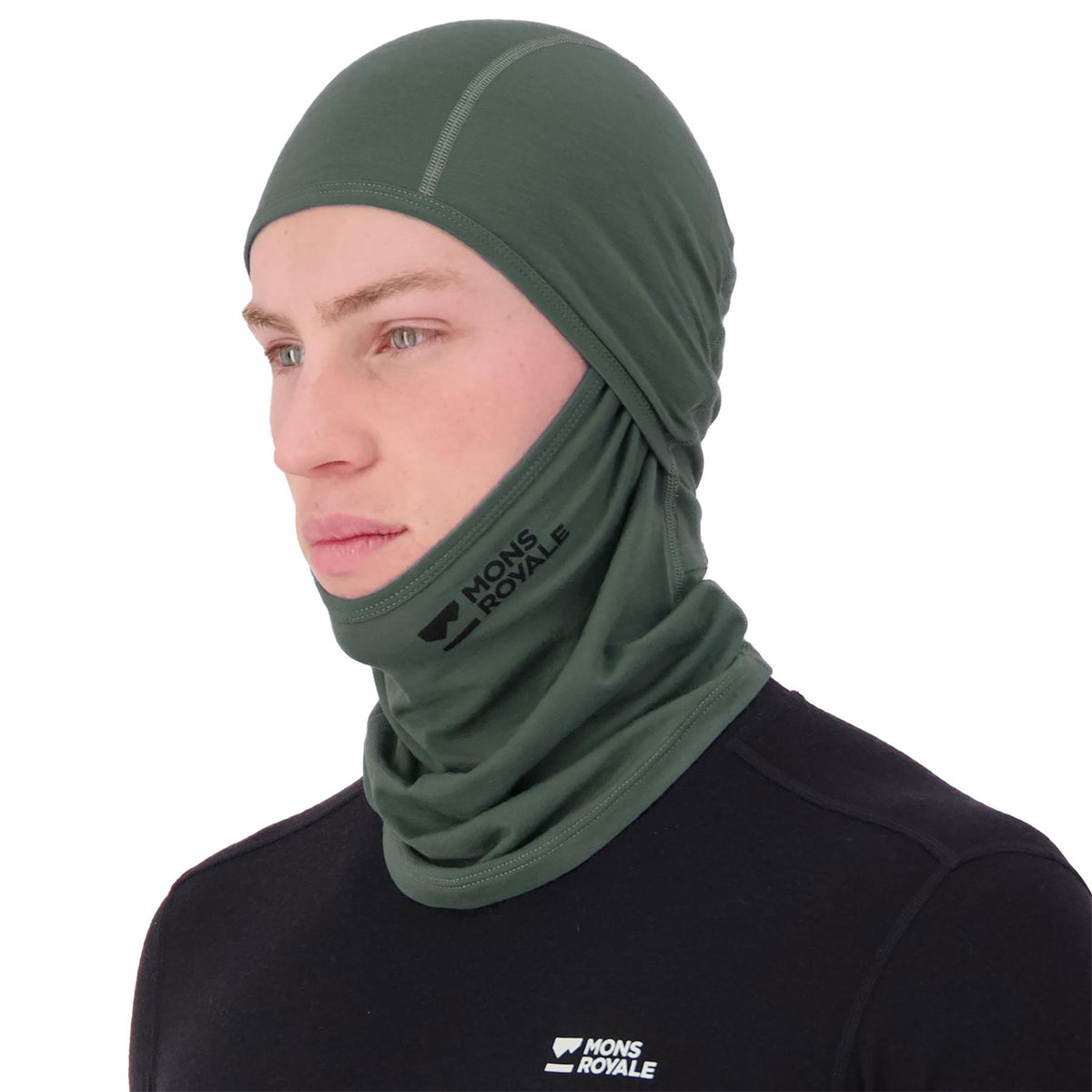Mons Royale Santa Rosa Merino Balaclava Burnt Sage