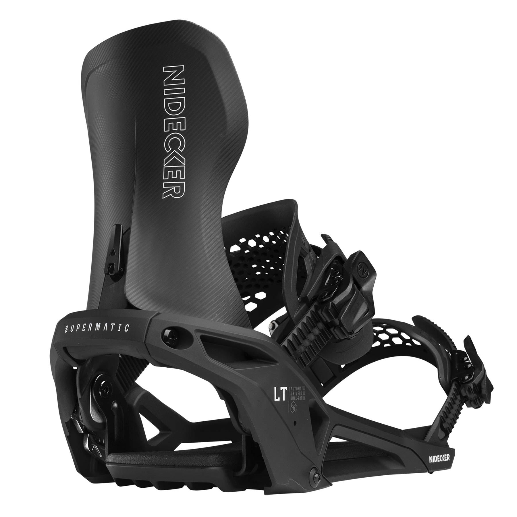 Nidecker Supermatic LT Step-In Snowboard Bindings Black 2026