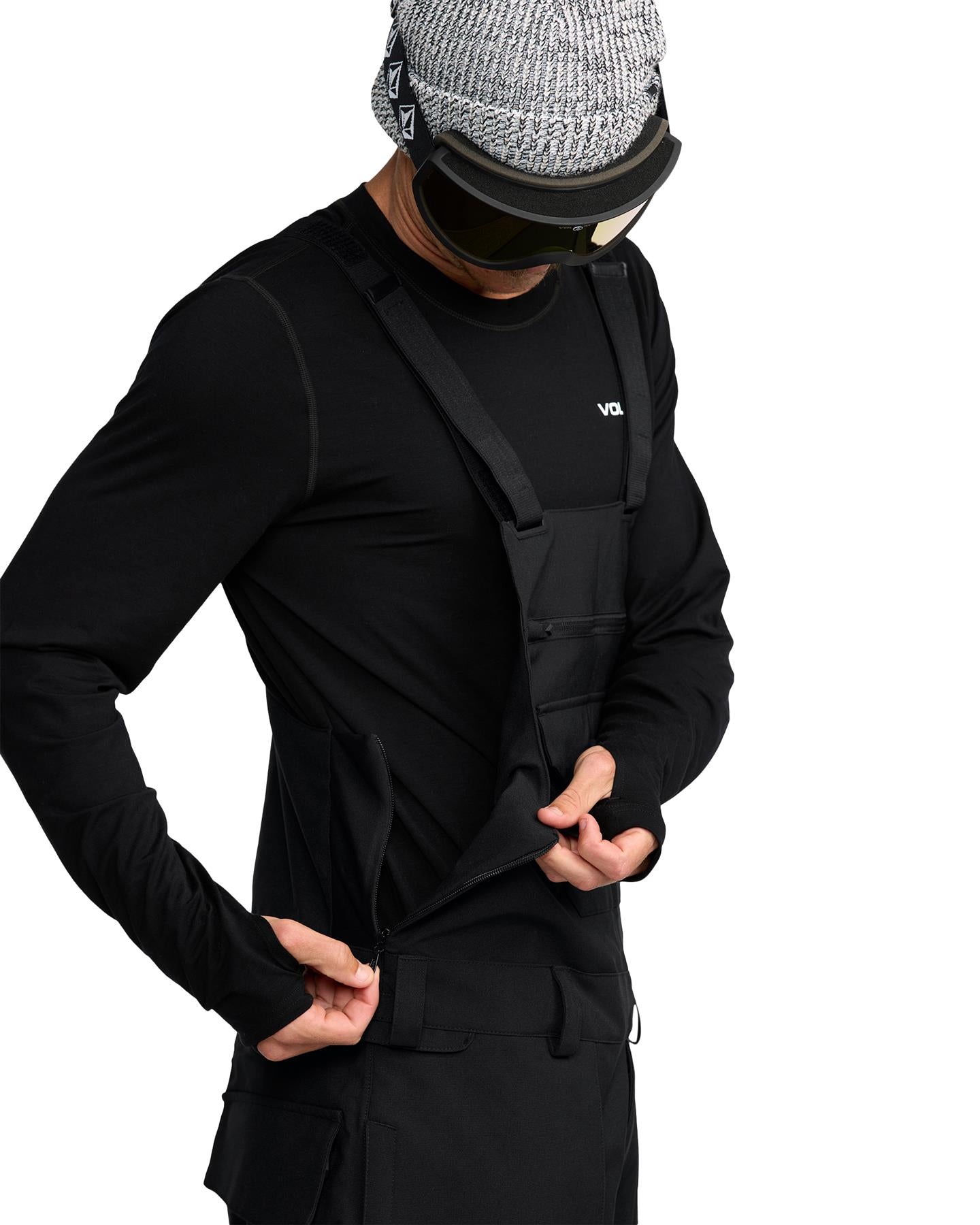 Volcom Roan Bib Overall Mens Pants Black