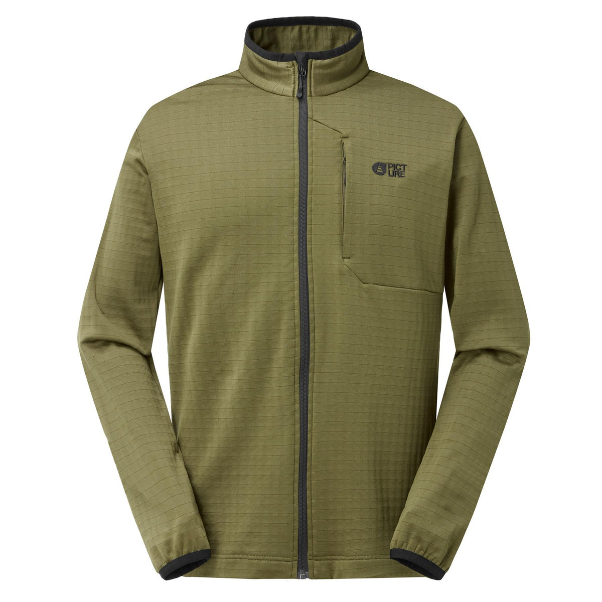 Picture Mens Bake Grid FZ Fleece Jacket Tobacco