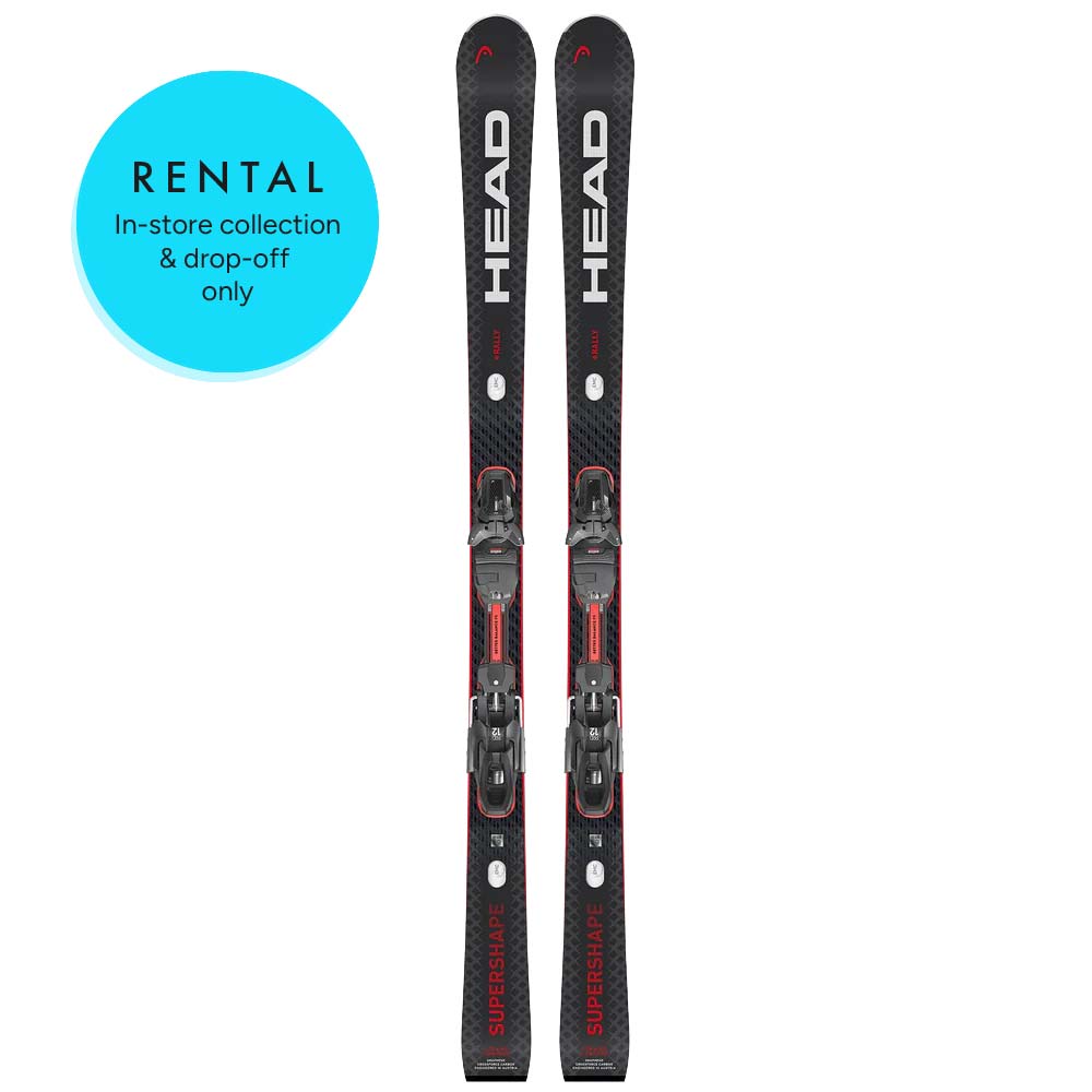 Head Supershape E-Rally Mens Gold Rental Skis