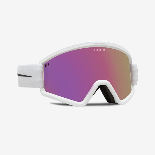 Electric Hex (Invert) Goggles Matte White - Pink Chrome Lens
