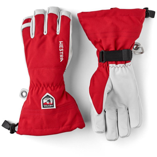 Hestra Army Leather Heli Ski Gloves Red