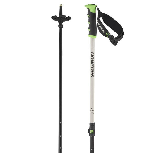 Salomon MTN ALU S3 Adjustable Ski Poles Rainy Day/Green
