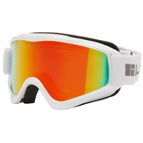 Bloc Small Fit Spark Junior Goggles Shiny White - Dark Brown Red Mirror Lens
