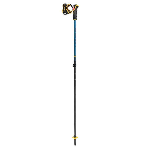 Leki Spitfire Vario 3D Adjustable Ski Poles Denim Blue/Aegean Blue/Mustard Yellow