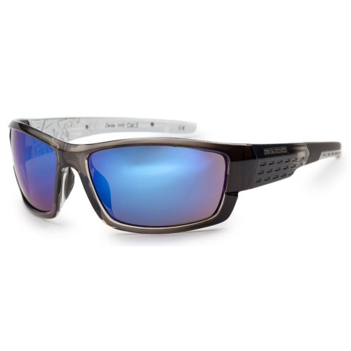 Bloc Delta Sunglasses Crystal Black - Blue Mirror Lens