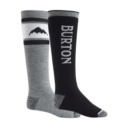 Burton Weekend Midweight Mens Snowboard Socks 2-Pack True Black