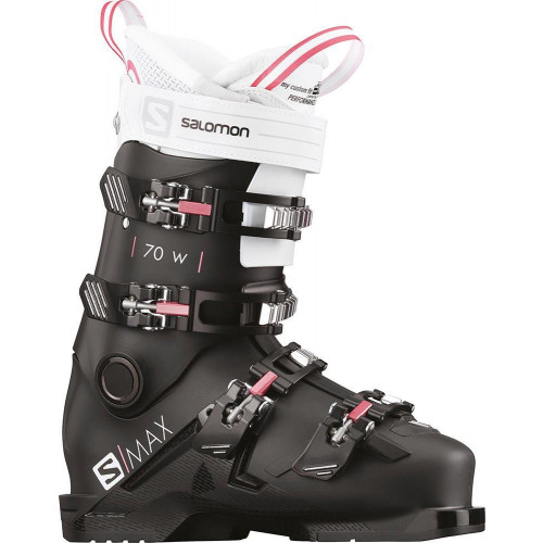 Salomon S/MAX 70 W Womens Ski Boots Black/White/Garnet Pink 2020