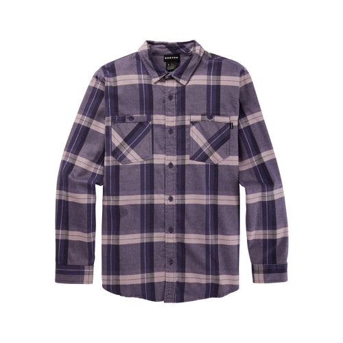 Burton Favourite LS Mens Flannel Shirt Elderberry Sparse Plaid