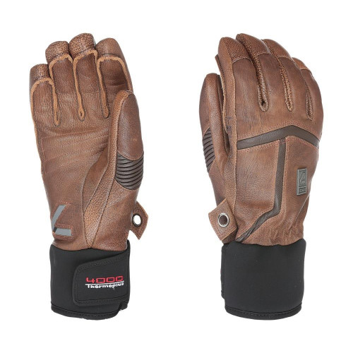 Level Off Piste Leather Mens Gloves Brown