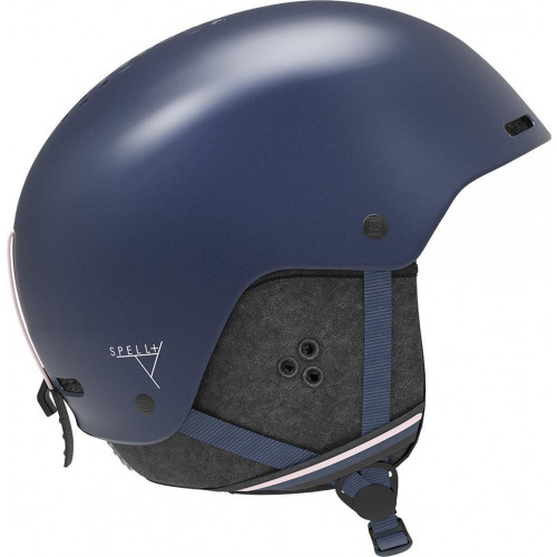 Salomon Spell+ Womens Ski + Snowboard Helmet Wisteria Navy/Blue Bird