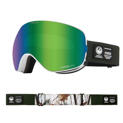 Dragon X2S Goggles Alpine Camo - Lumalens Green Ion + Lumalens Amber