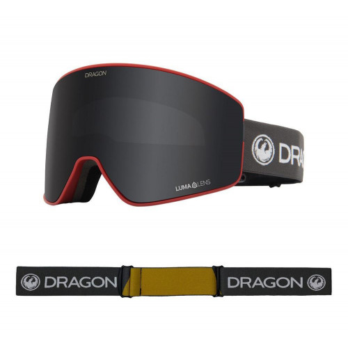 Dragon PXV2 Goggles Block Red - Lumalens Dark Smoke + Lumalens Rose