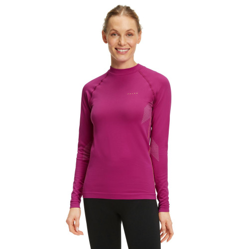 Falke Womens Long Sleeve Trend Thermal Top Maximum Warm Radiant Orchid