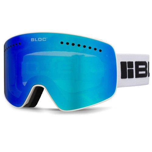 Bloc Fifty-Five Goggles Matt White - Blue Mirror + Powder Lens