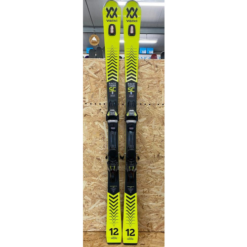 Volkl Racetiger SC Yellow 2021 Ex-Demo Skis + Vmotion 12 GW Bindings 160cm