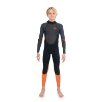 Dakine Kids Quantum Back Zip Full Wetsuit 3/2mm F/L Black/Orange