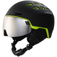 Head Radar Visor Ski + Snowboard Helmet Black/Lime Black/Lime