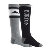 Burton Weekend Midweight Mens Snowboard Socks 2-Pack True Black